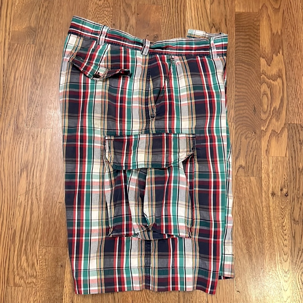 Polo by Ralph Lauren plaid cargo shorts, 100% cotton size 34